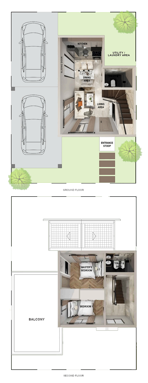 Amara Floor Plan House and Lot in Sta. Cruz